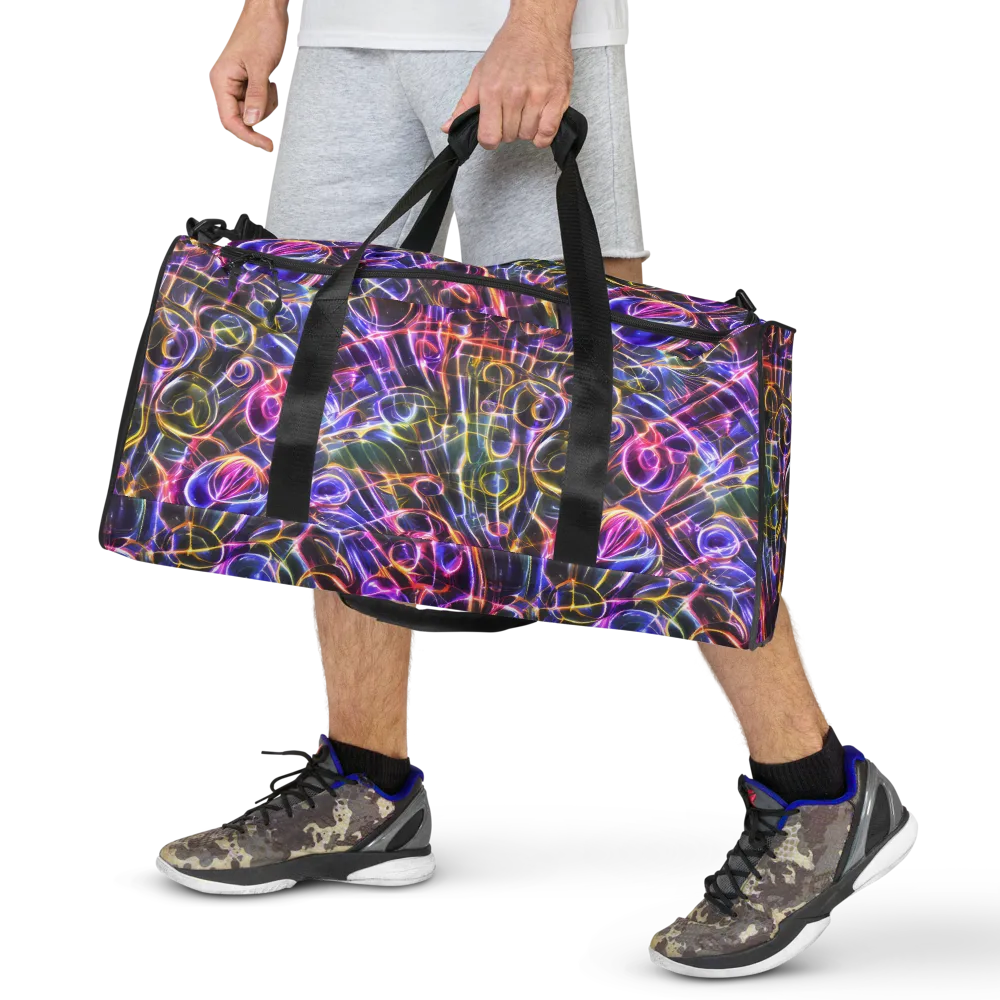 Violet Static on Duffle Bag — Front