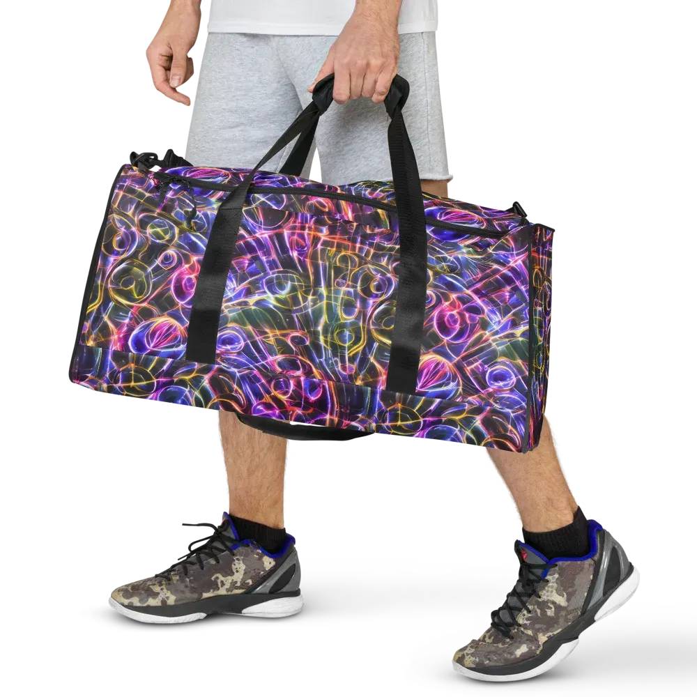 Violet Static on Duffle Bag — Front