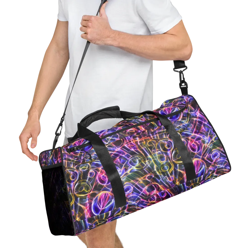 Violet Static on Duffle Bag — Right Front
