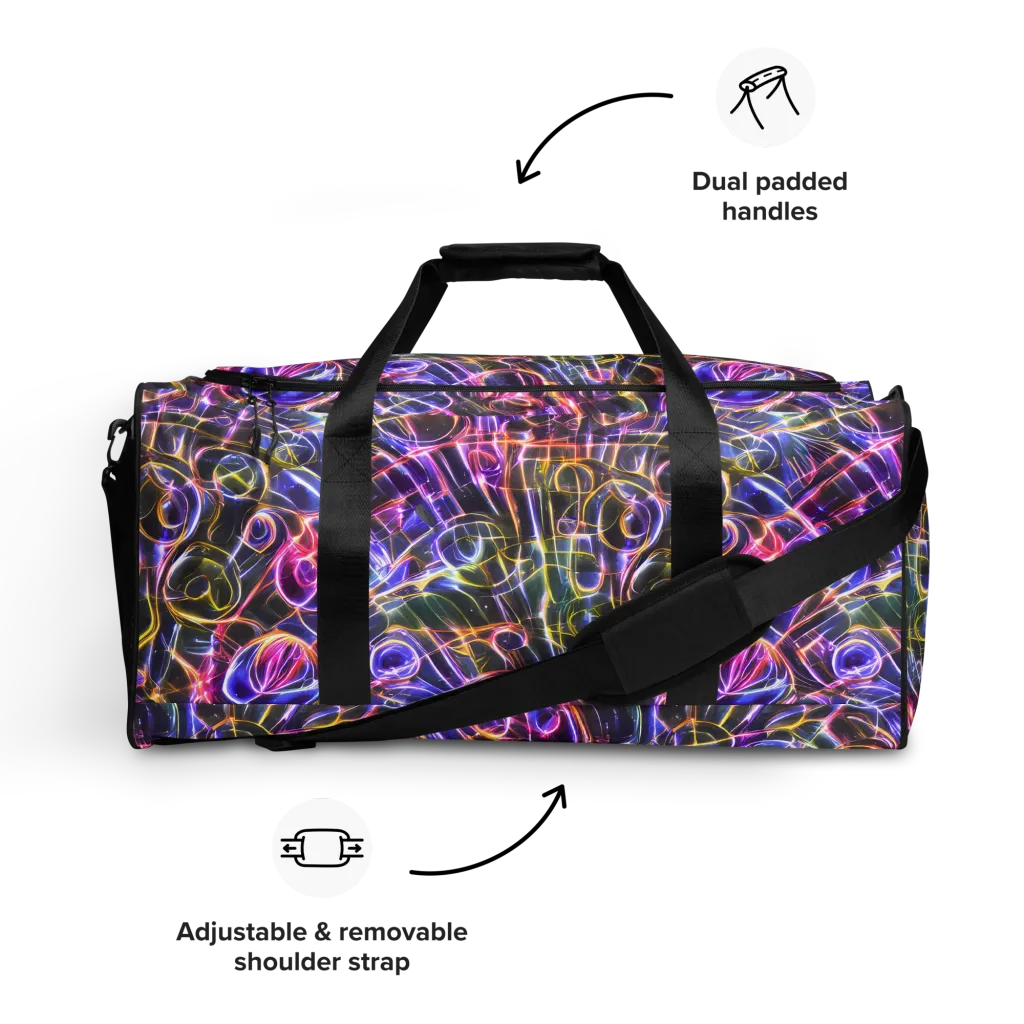 Violet Static on Duffle Bag — Front