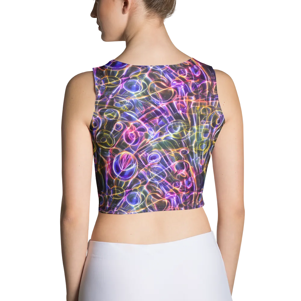 Violet Static on Crop Top — Back