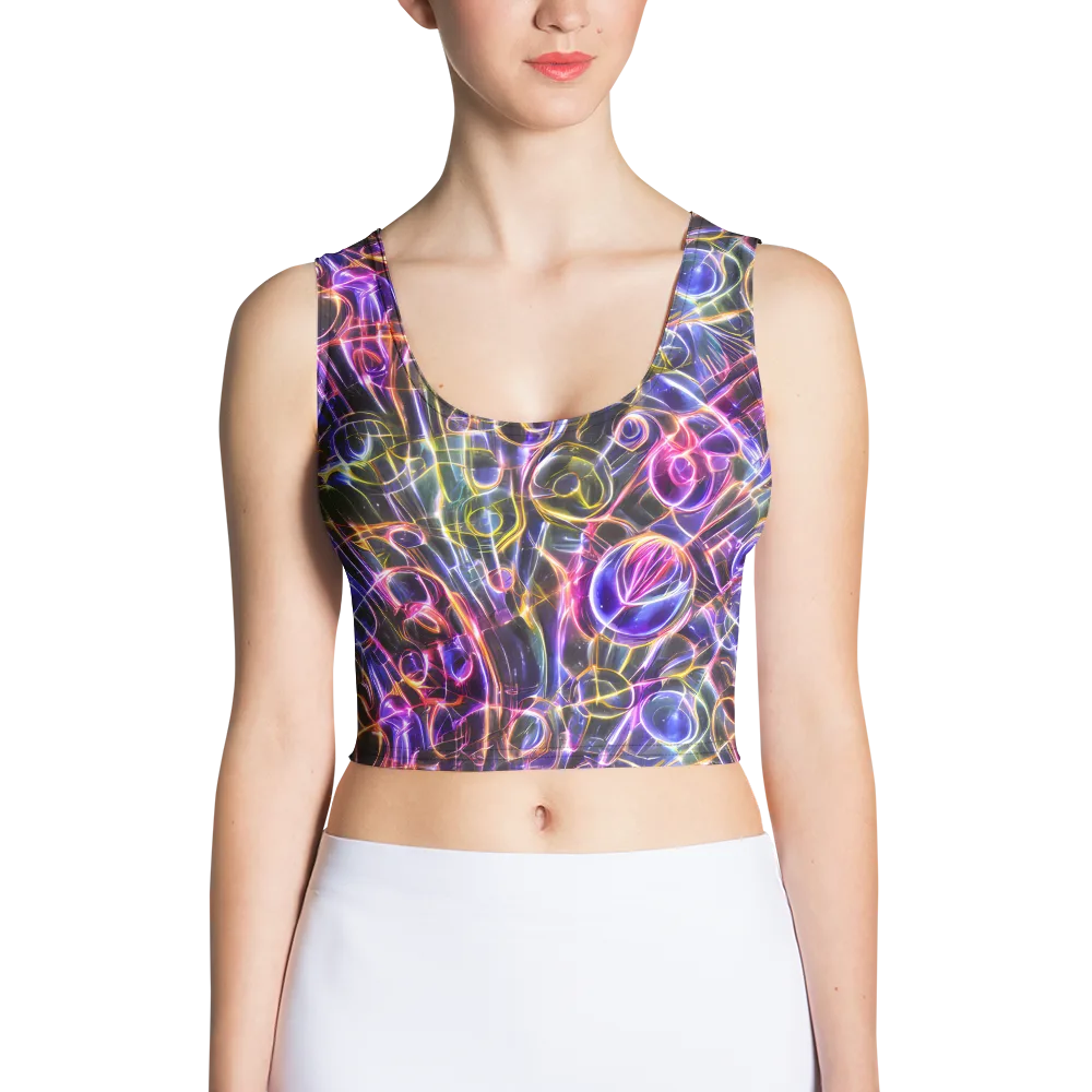 Violet Static on Crop Top — Front