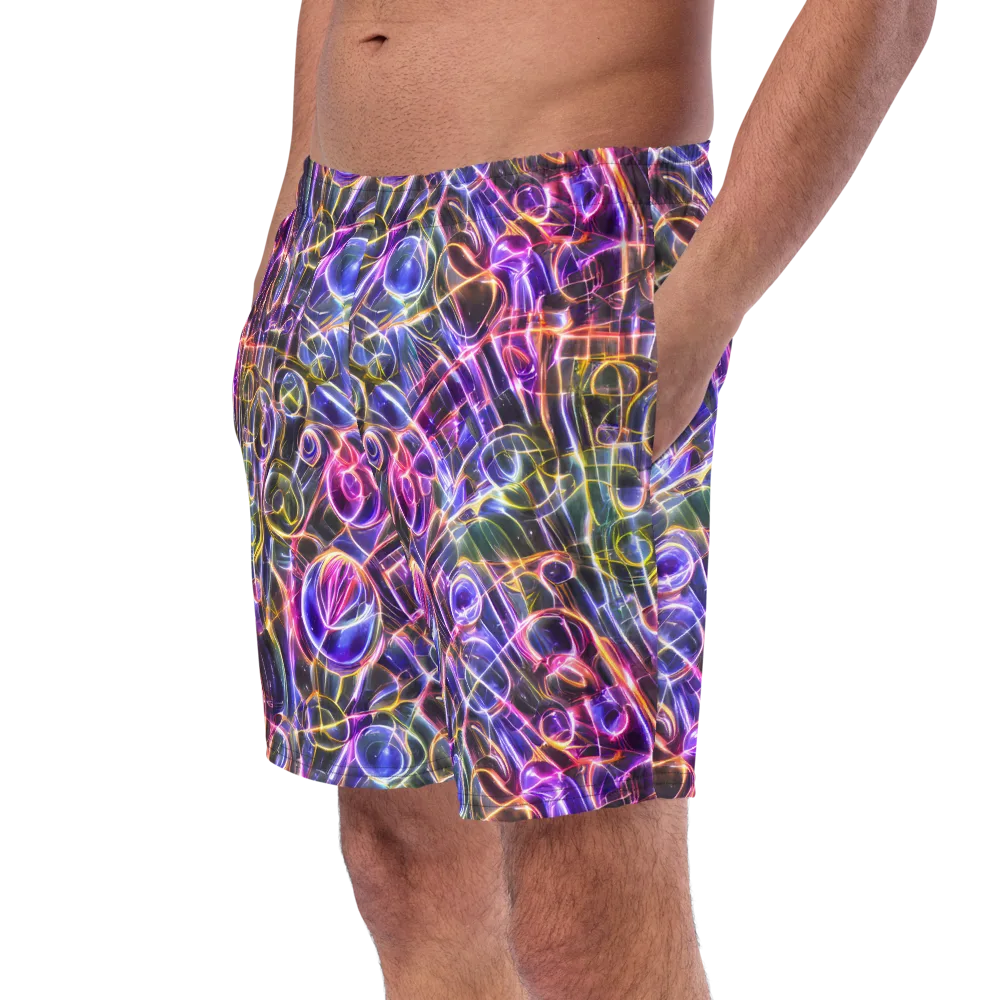 Violet Static on Swim Trunks — Left Front