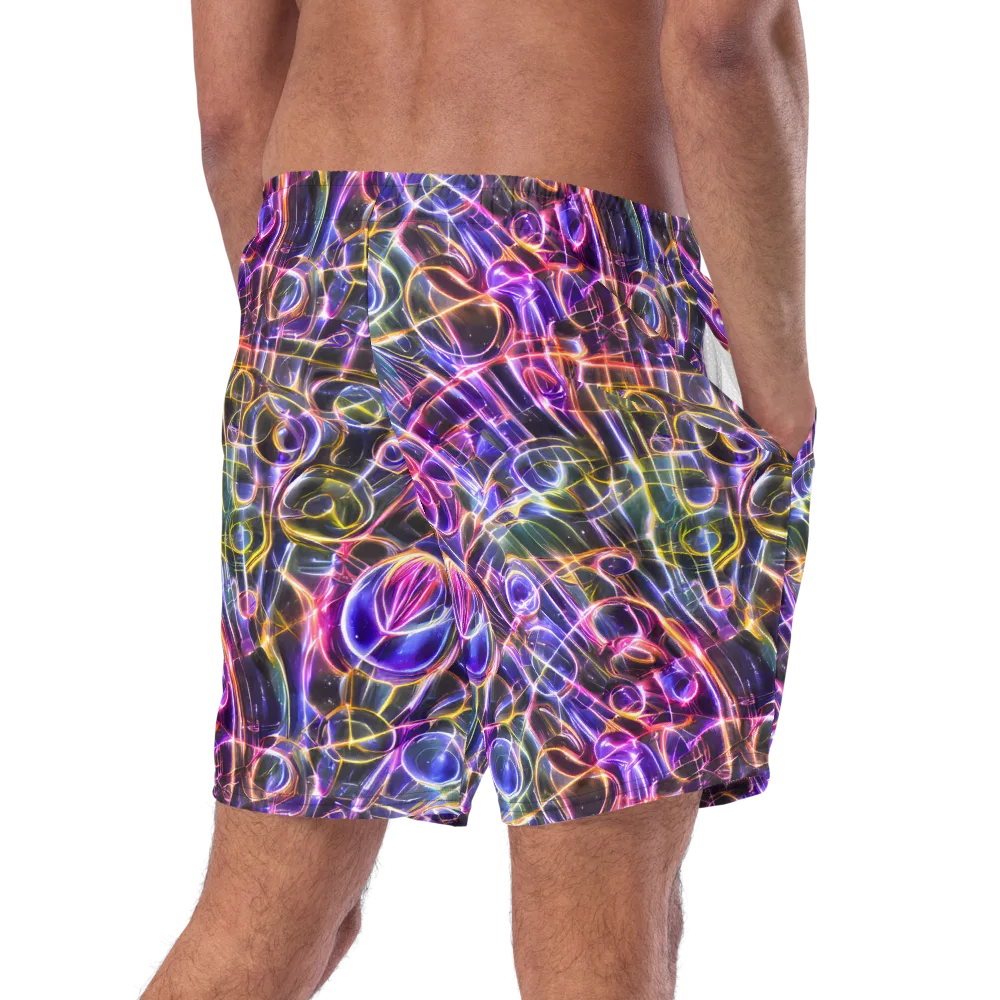 Violet Static on Swim Trunks — Right Back
