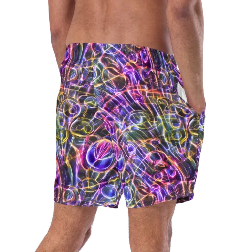 Violet Static on a Swim Trunks