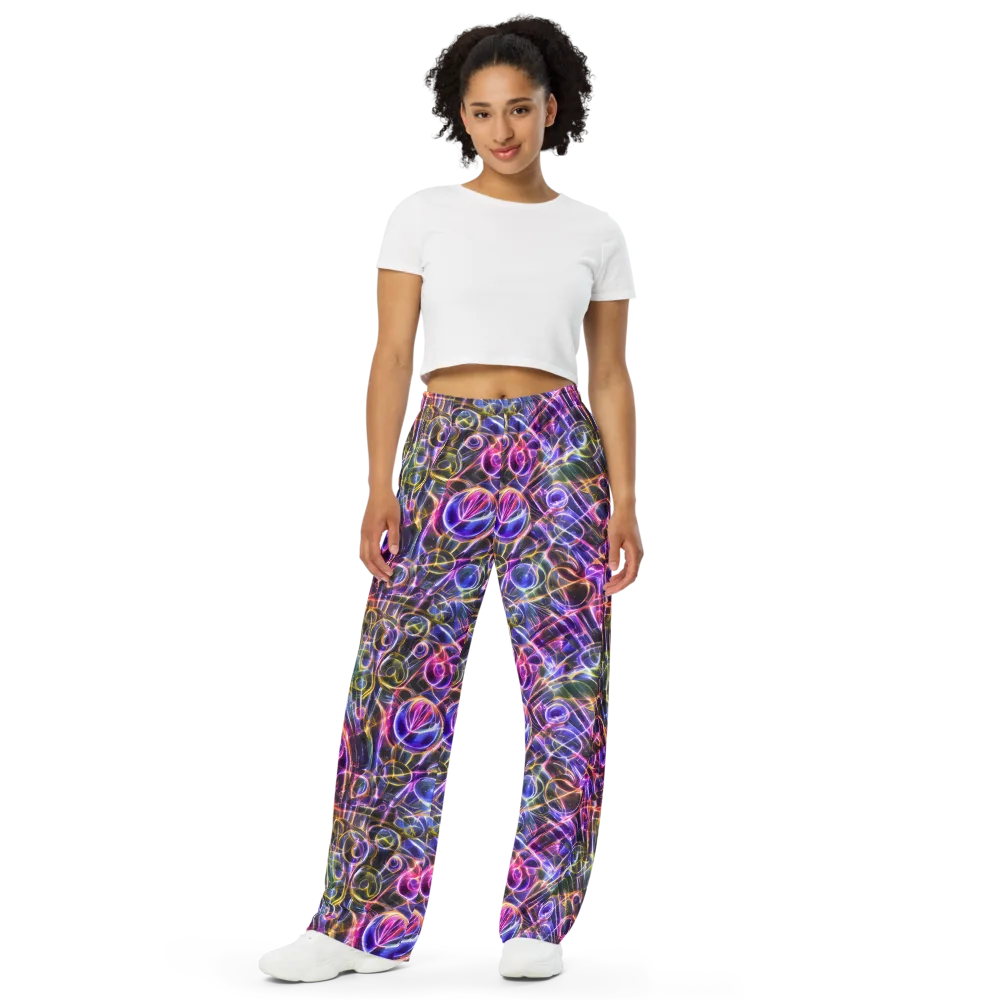 Violet Static on Wide-Leg Pants — Front