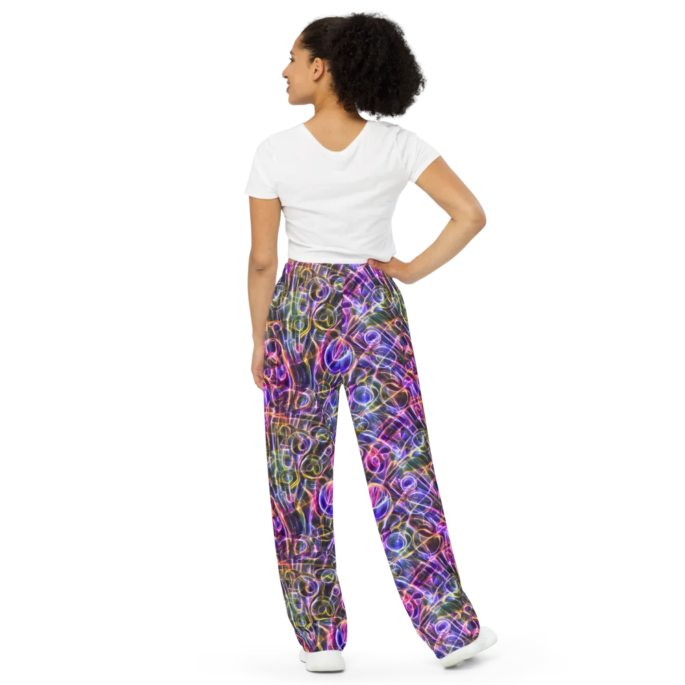 Violet Static on Wide-Leg Pants — Back