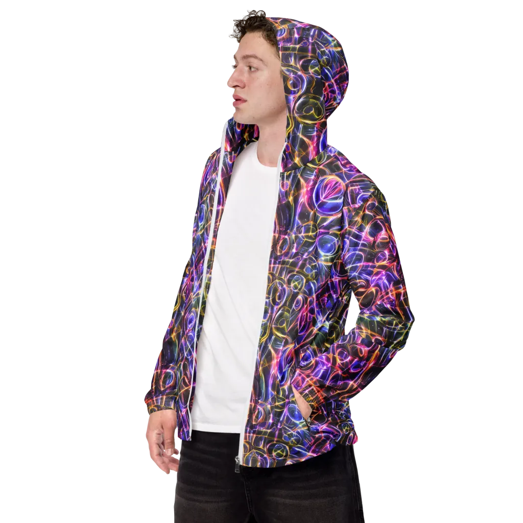Violet Static on Men's Windbreaker — Left Front