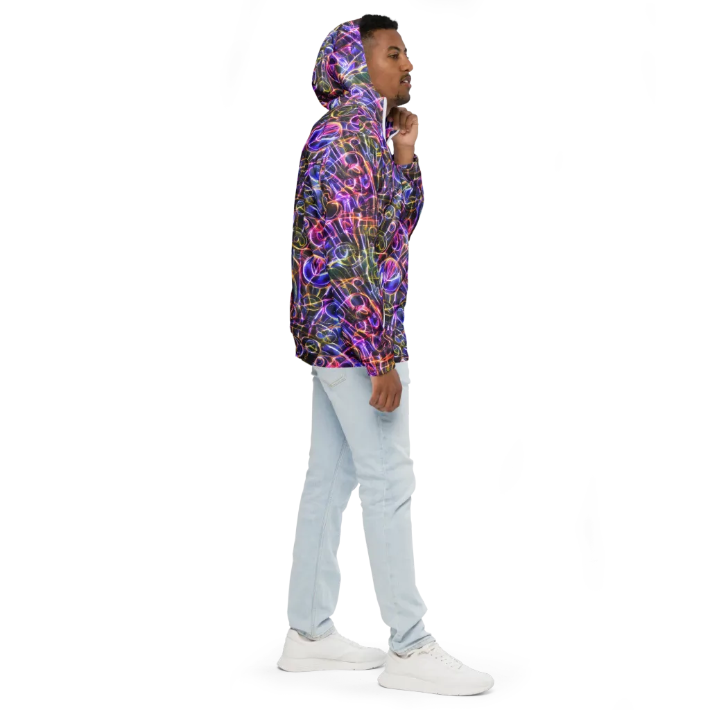 Violet Static on Men's Windbreaker — Right