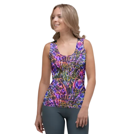 Violet Static on a Women's Tank Top