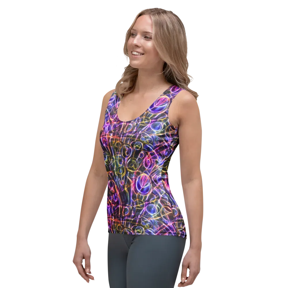 Violet Static on Women's Tank Top — Left Front