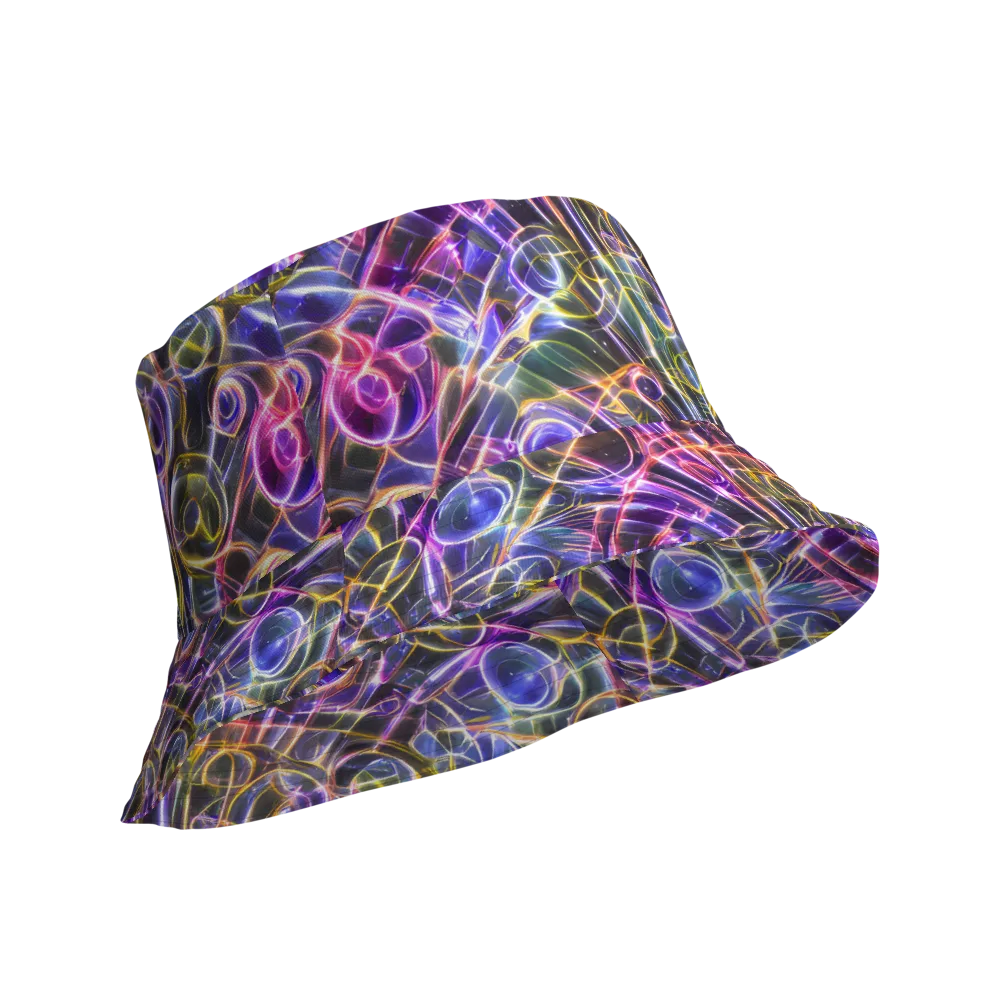 Violet Static on Reversible Bucket Hat — Product details Outside