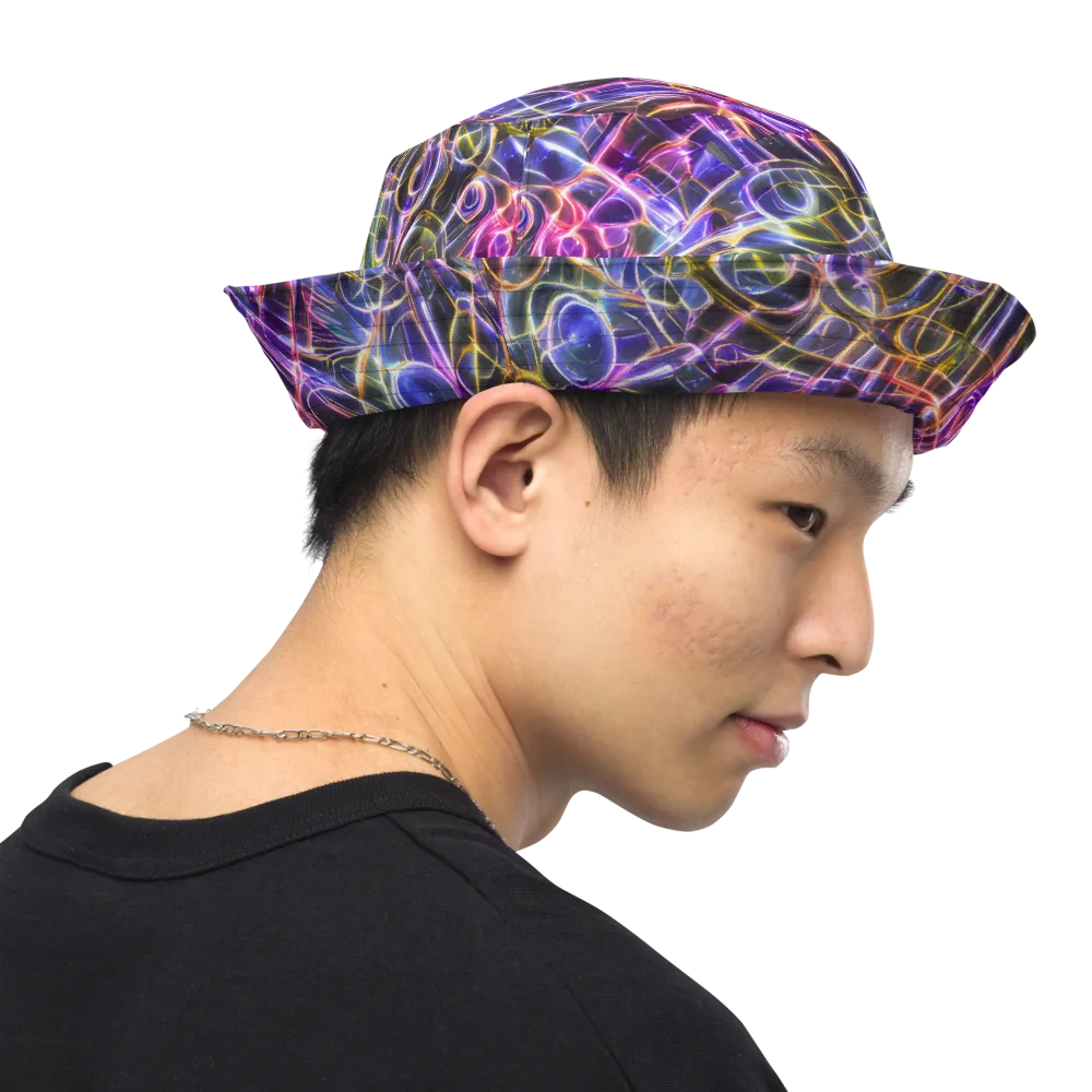 Violet Static on Reversible Bucket Hat — Right Outside