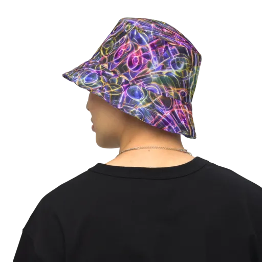 Violet Static on a Reversible Bucket Hat