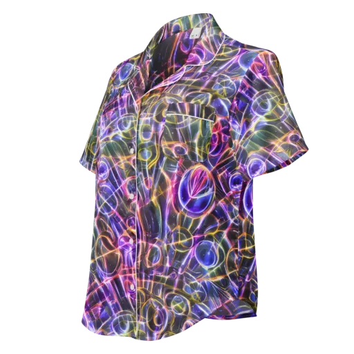 Violet Static on a Women's Short Sleeve Pajama Top