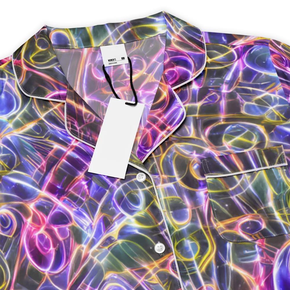 Violet Static on Women's Short Sleeve Pajama Top — Product details