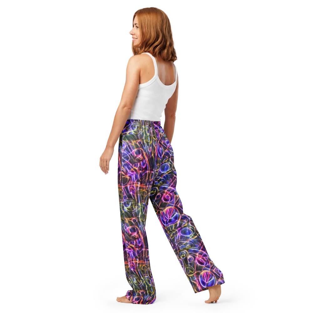 Violet Static on Women's Pajama Pants — Back