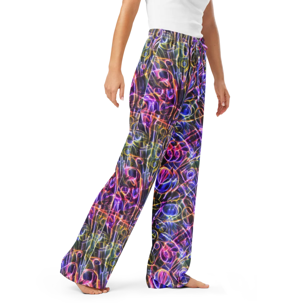 Violet Static on Women's Pajama Pants — Right Front