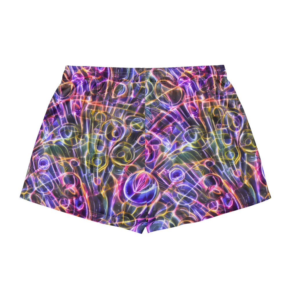 Violet Static on Women's Pajama Shorts — Back