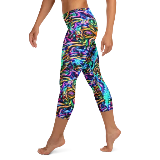 Fluorescent Torrent on a Capri Leggings
