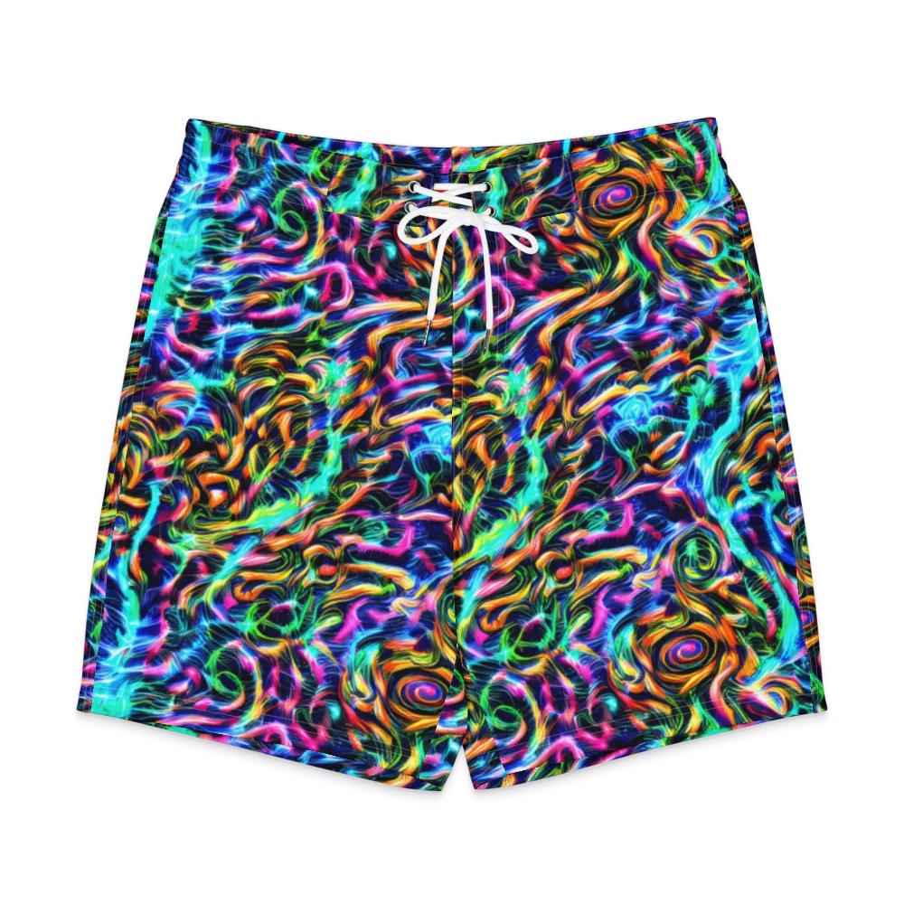 Fluorescent Torrent on Men's Board Shorts — Front