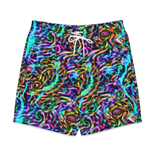 Fluorescent Torrent on a Men's Board Shorts