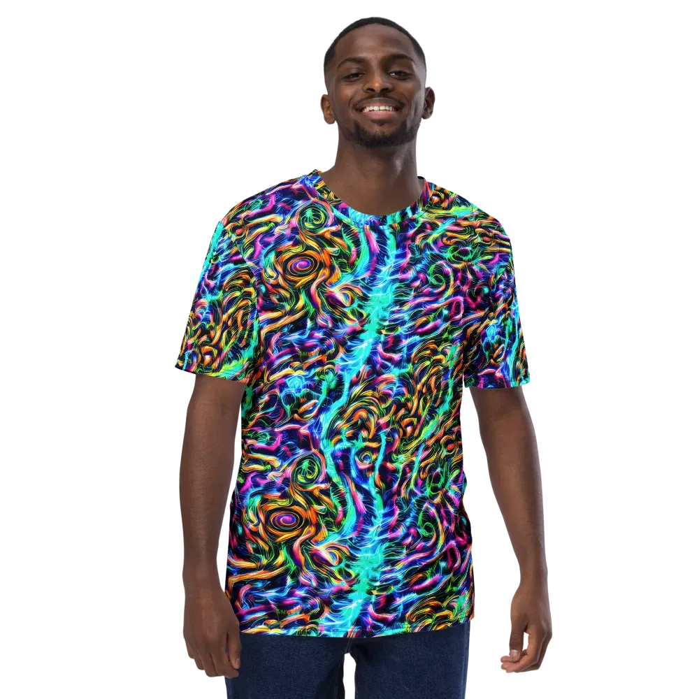 Fluorescent Torrent on Men's Crew Neck T-Shirt — Front