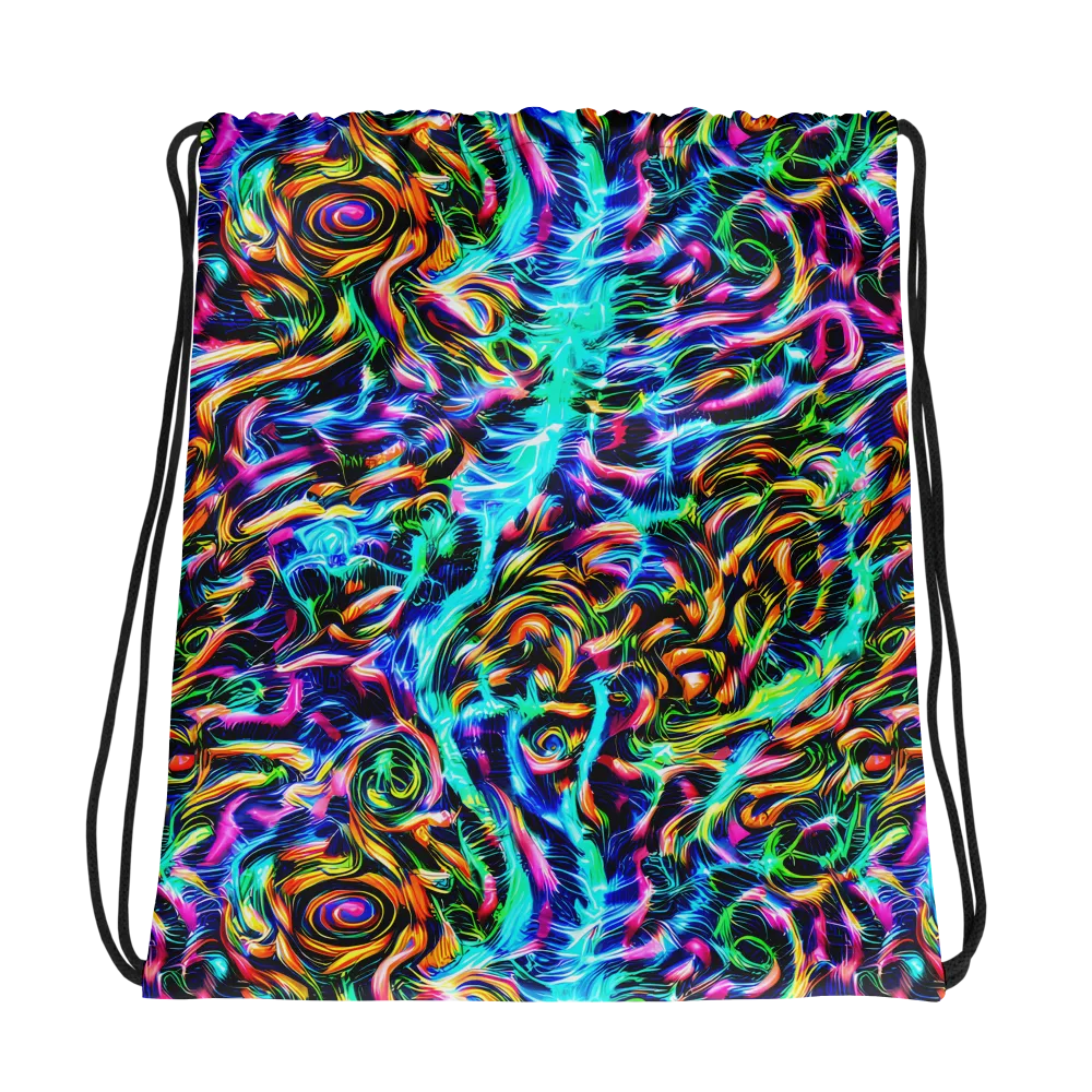 Fluorescent Torrent on Drawstring Bag — Photo
