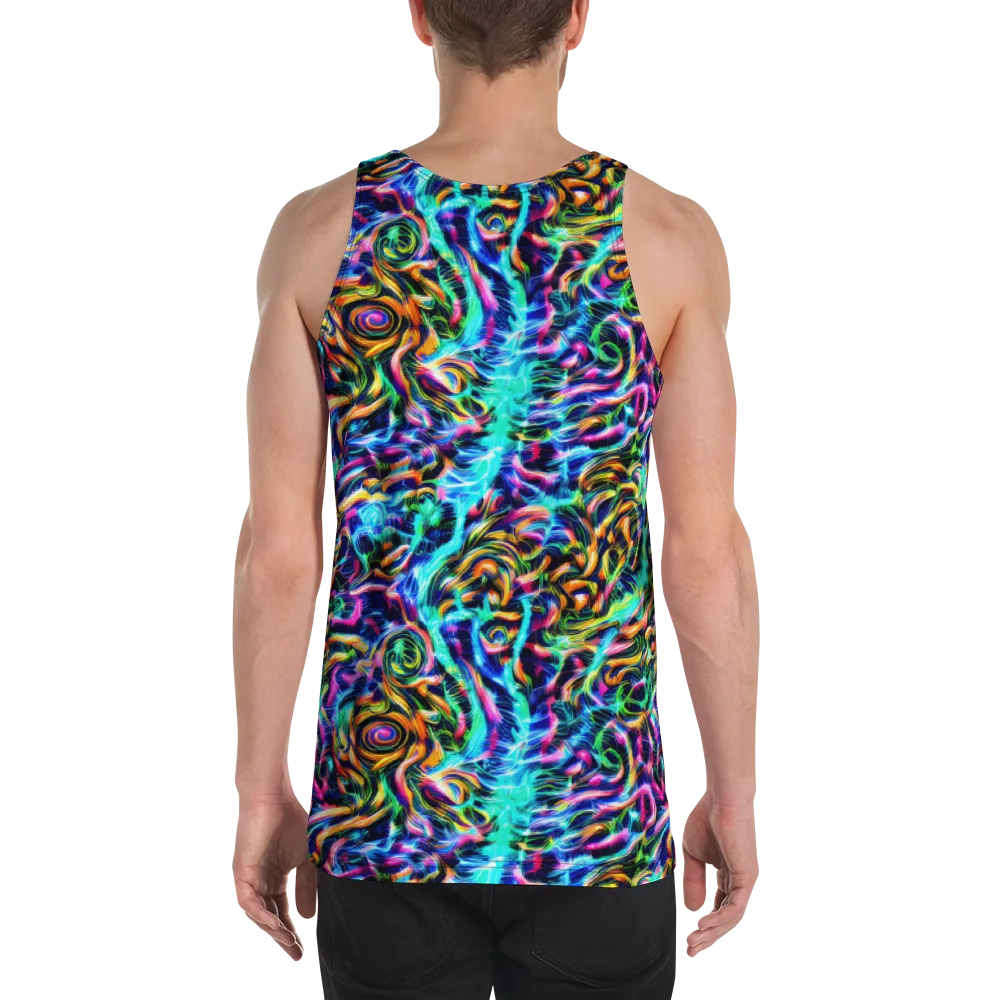Fluorescent Torrent on Men's Tank Top — Back