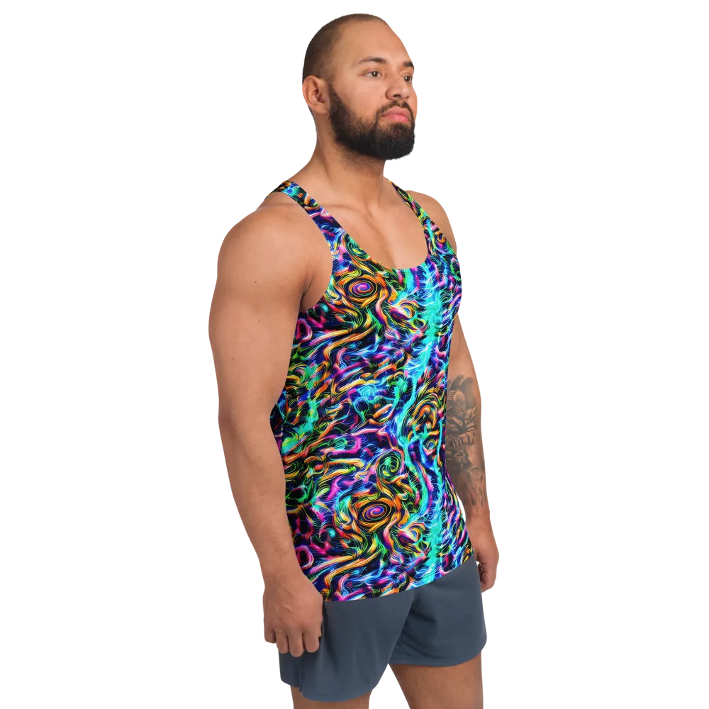 Fluorescent Torrent on Men's Tank Top — Right Front