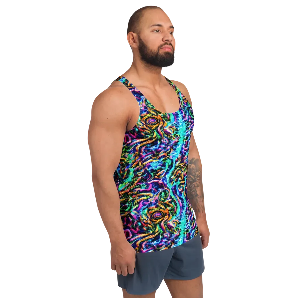 Fluorescent Torrent on Men's Tank Top — Right Front