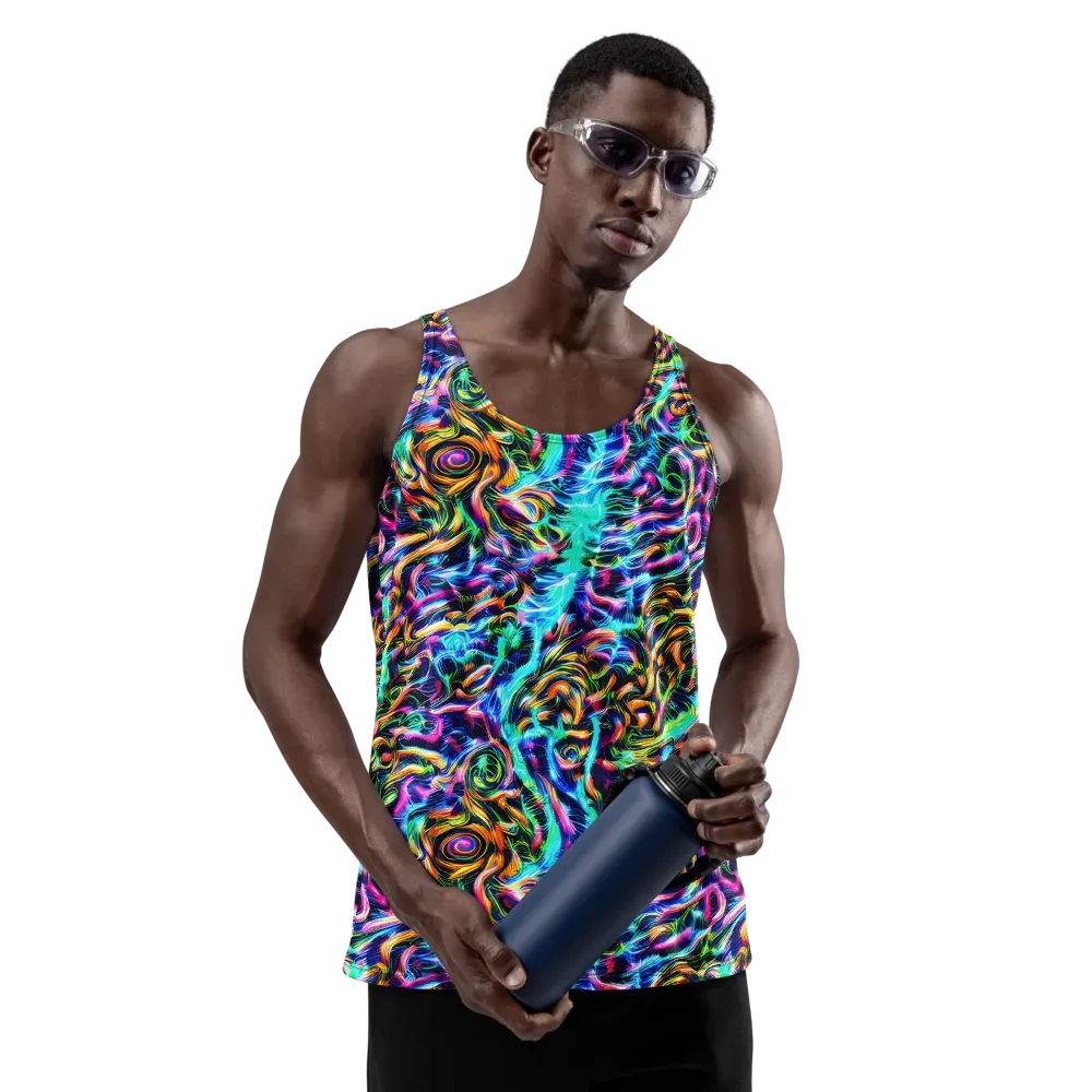 Fluorescent Torrent on Men's Tank Top — Front