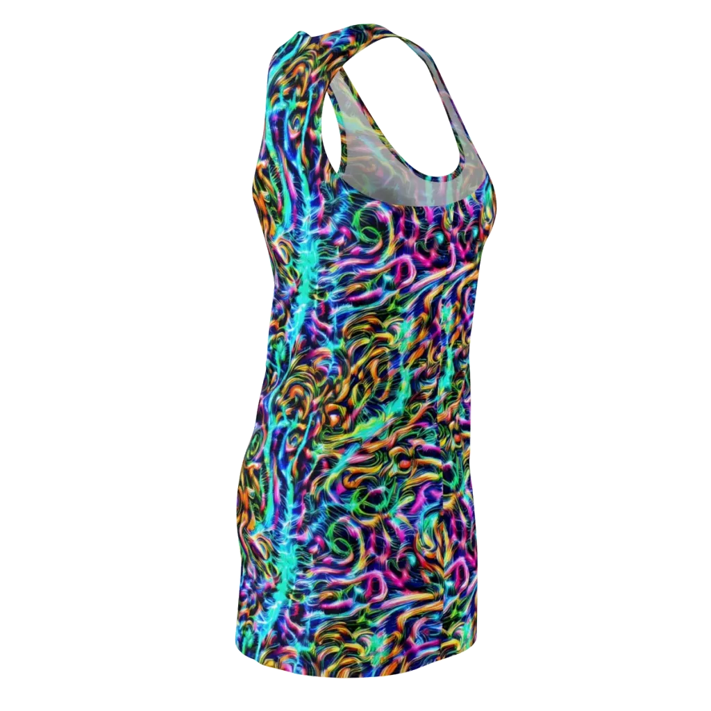 Fluorescent Torrent on Racerback Dress — Back Side