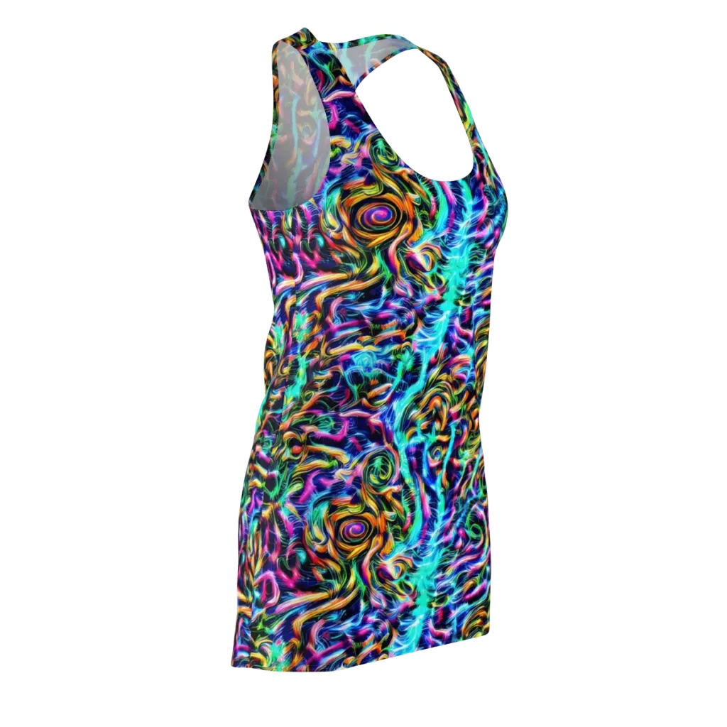 Fluorescent Torrent on Racerback Dress — Front Side