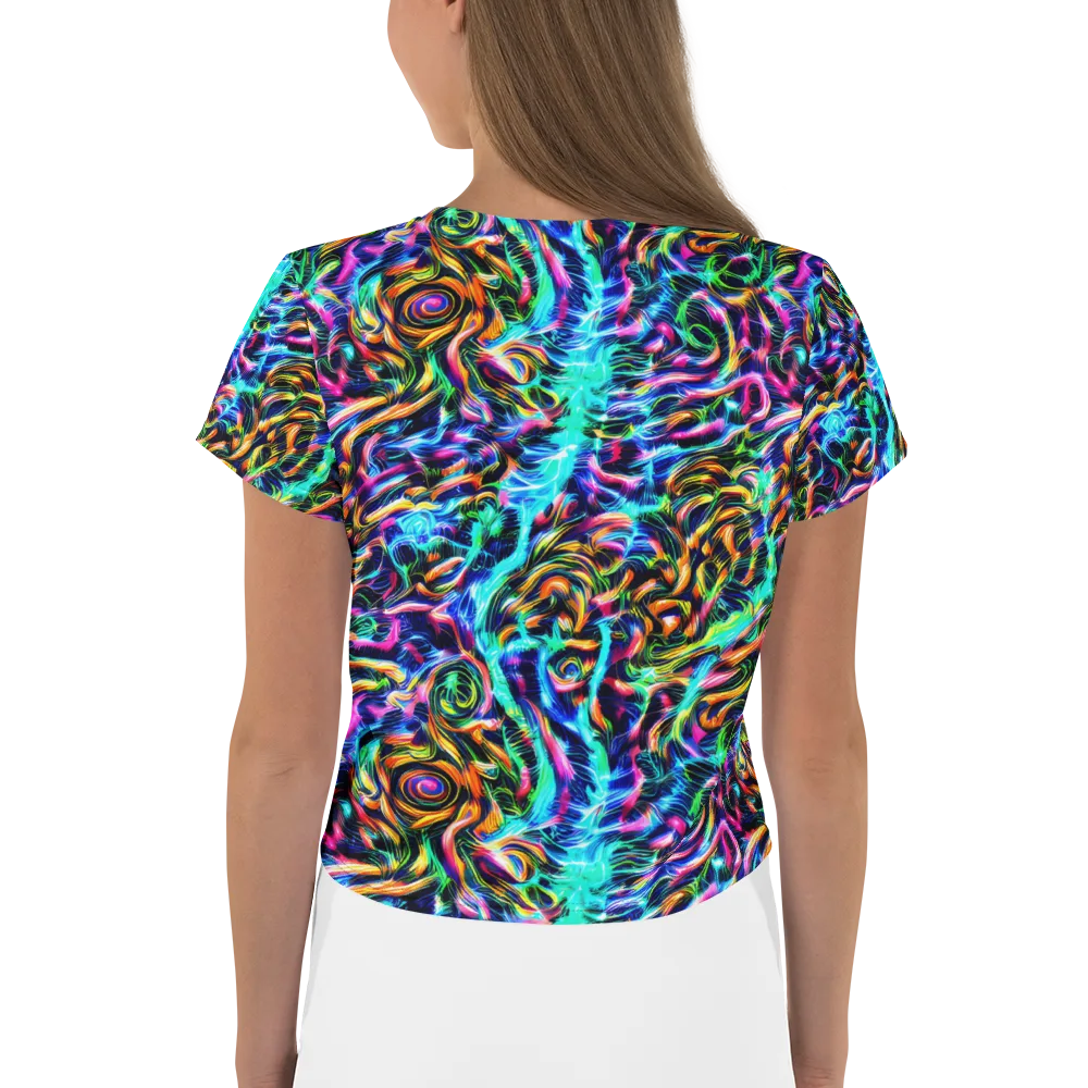 Fluorescent Torrent on Crop Tee — Back