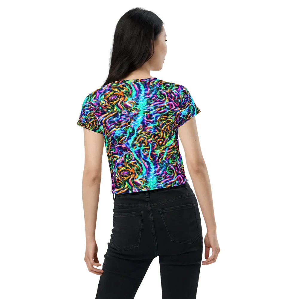 Fluorescent Torrent on Crop Tee — Back