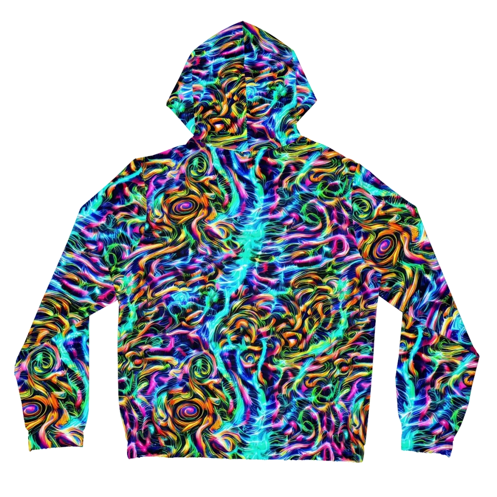 Fluorescent Torrent on Women's Full-Zip Hoodie — Back