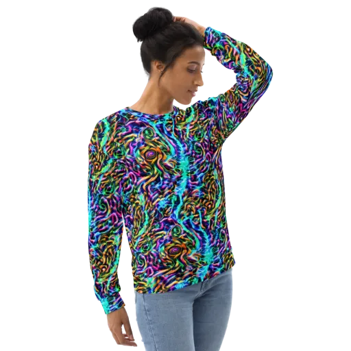 Fluorescent Torrent on a Sweatshirt