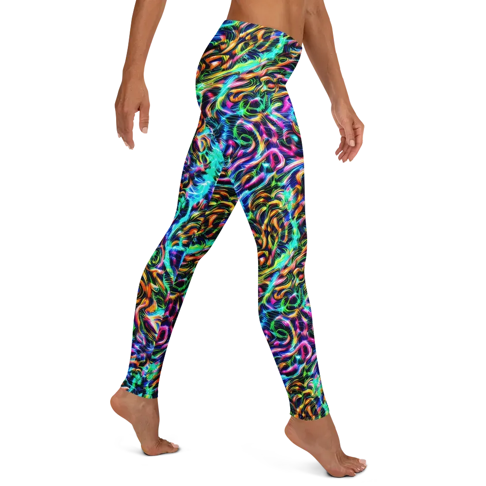 Fluorescent Torrent on Leggings — Right