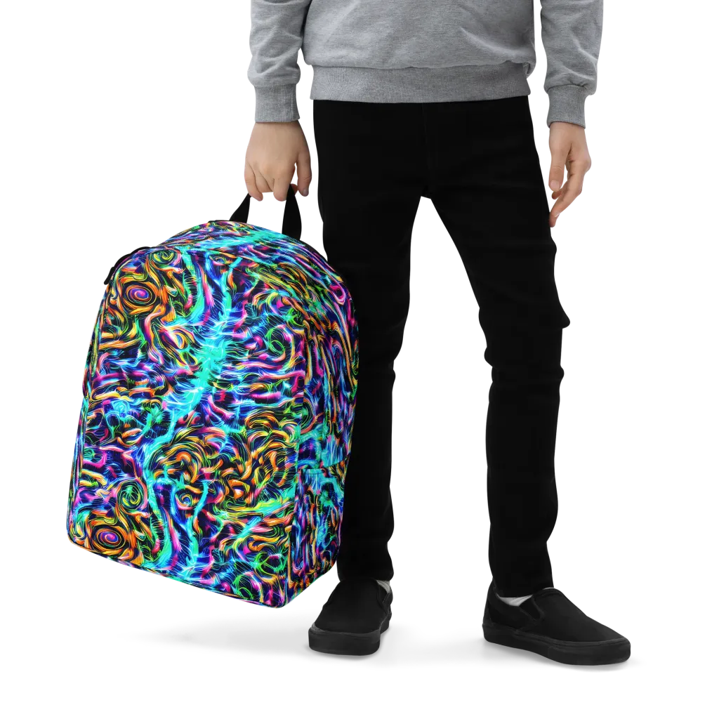 Fluorescent Torrent on Minimalist Backpack — Zoomed-in