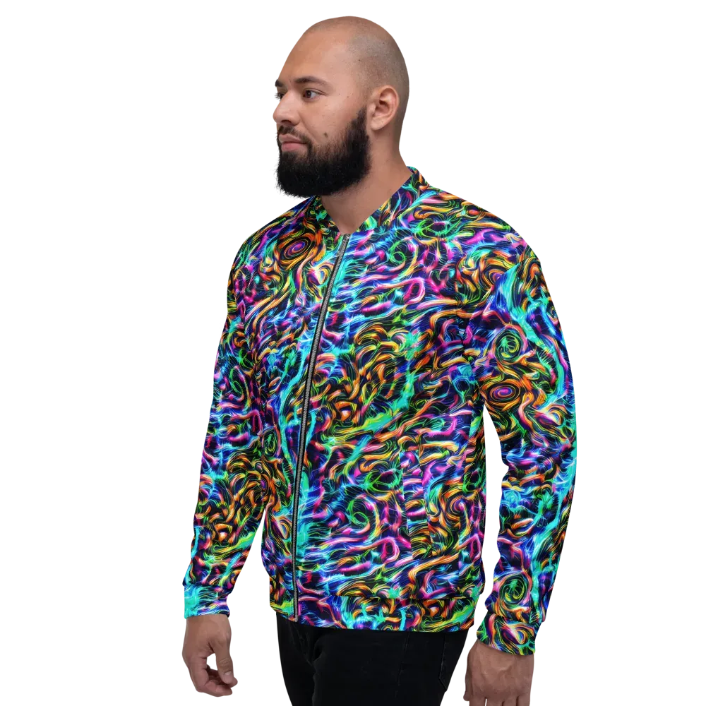 Fluorescent Torrent on Bomber Jacket — Left