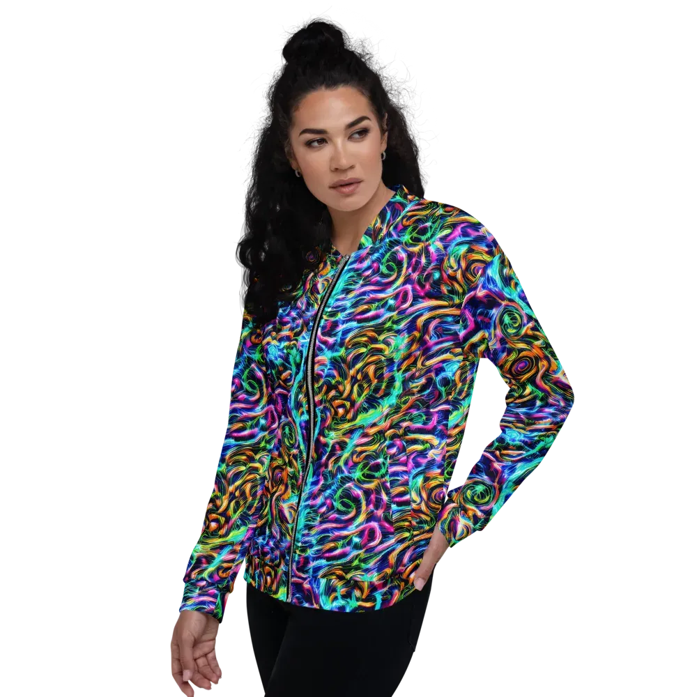 Fluorescent Torrent on Bomber Jacket — Left