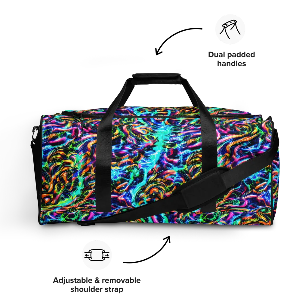 Fluorescent Torrent on Duffle Bag — Front