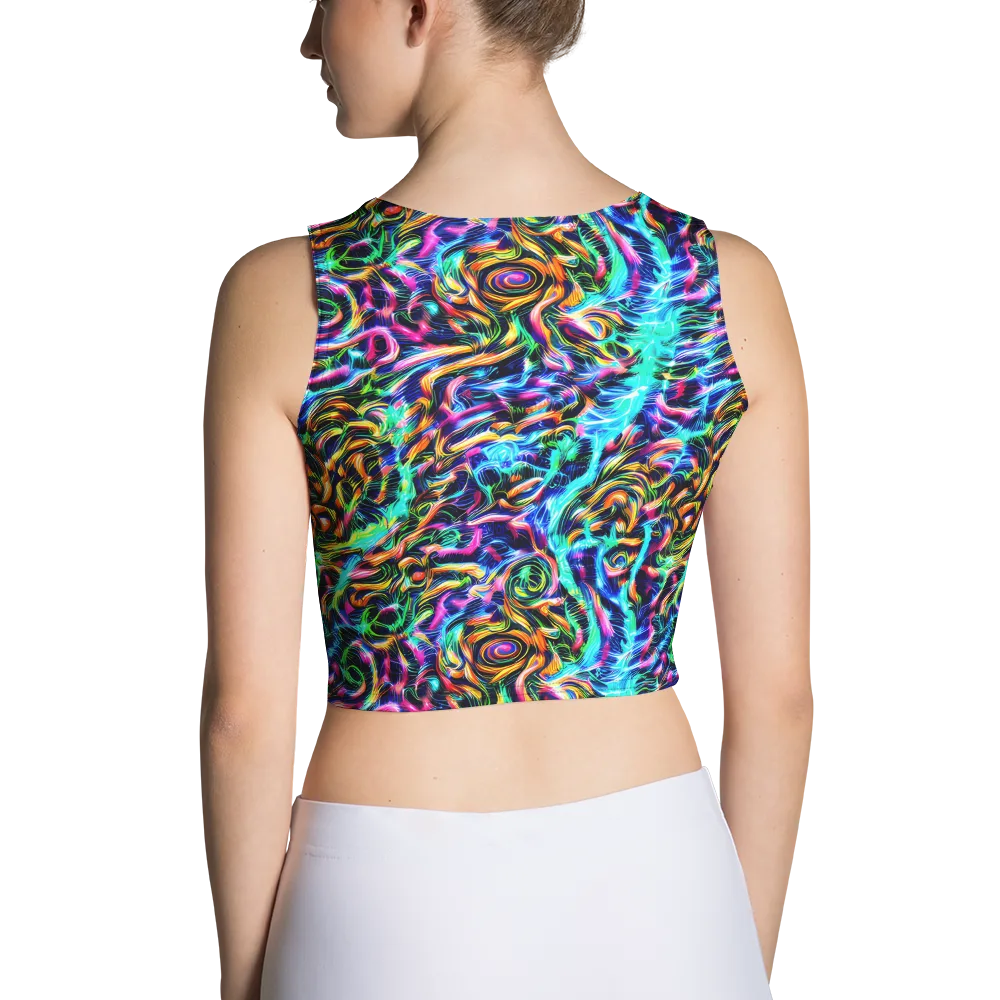 Fluorescent Torrent on Crop Top — Back