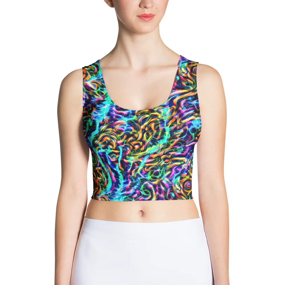 Fluorescent Torrent on Crop Top — Front
