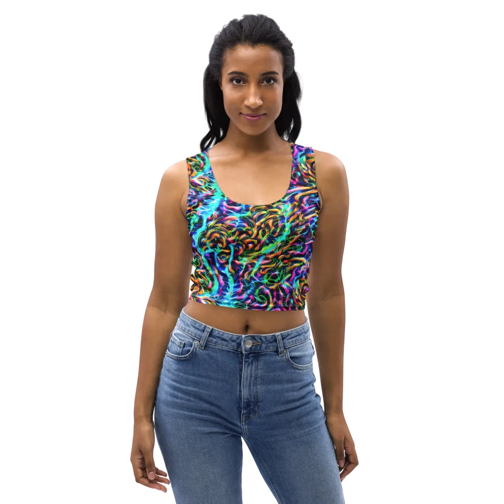 Fluorescent Torrent on Crop Top — Front