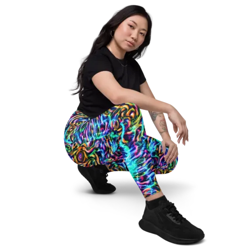 Fluorescent Torrent on a Leggings with Pockets