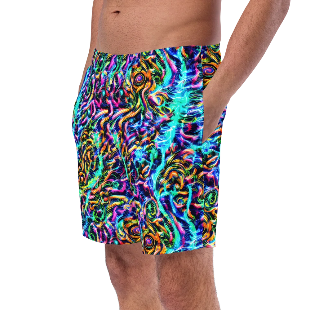 Fluorescent Torrent on Swim Trunks — Left Front