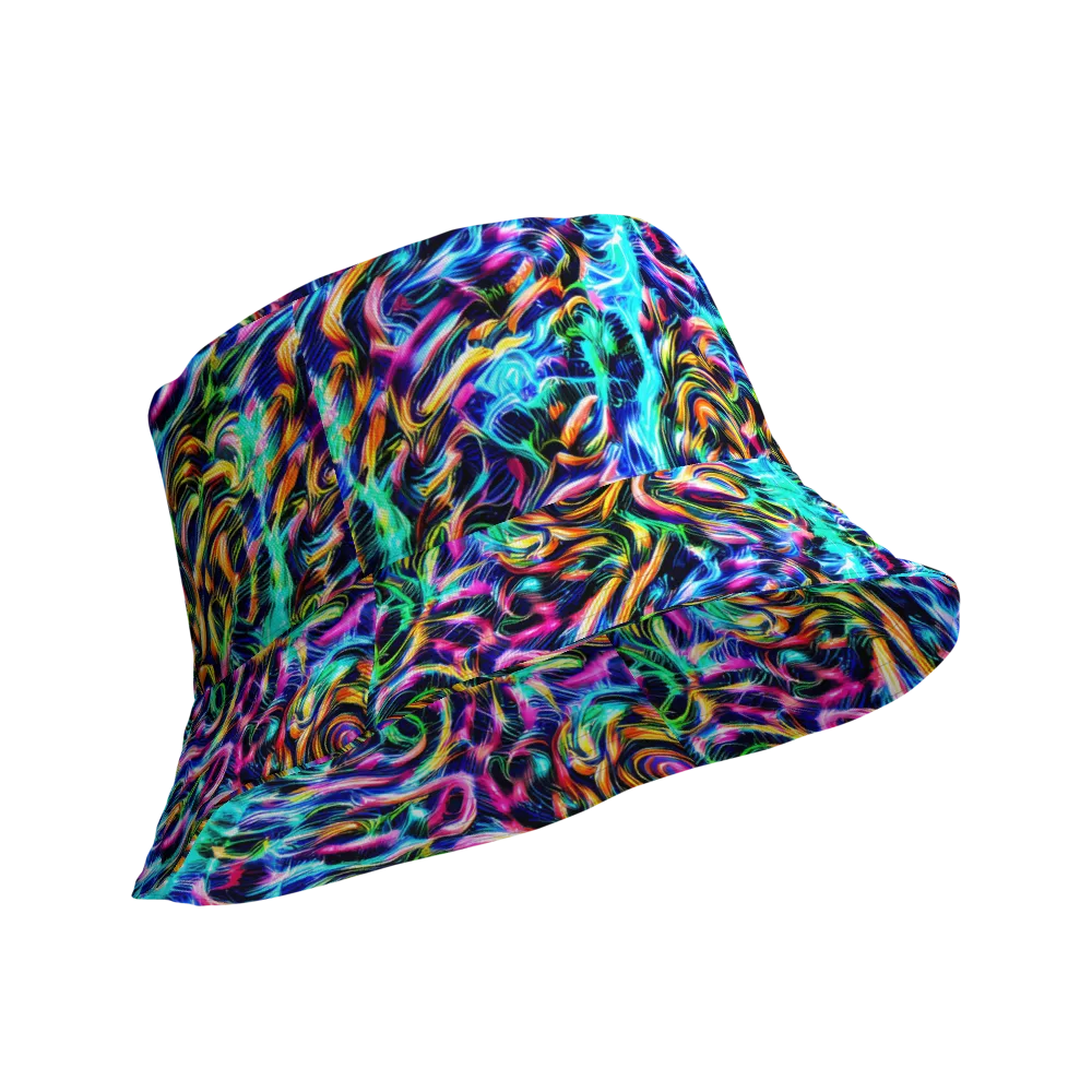 Fluorescent Torrent on Reversible Bucket Hat — Product details Outside