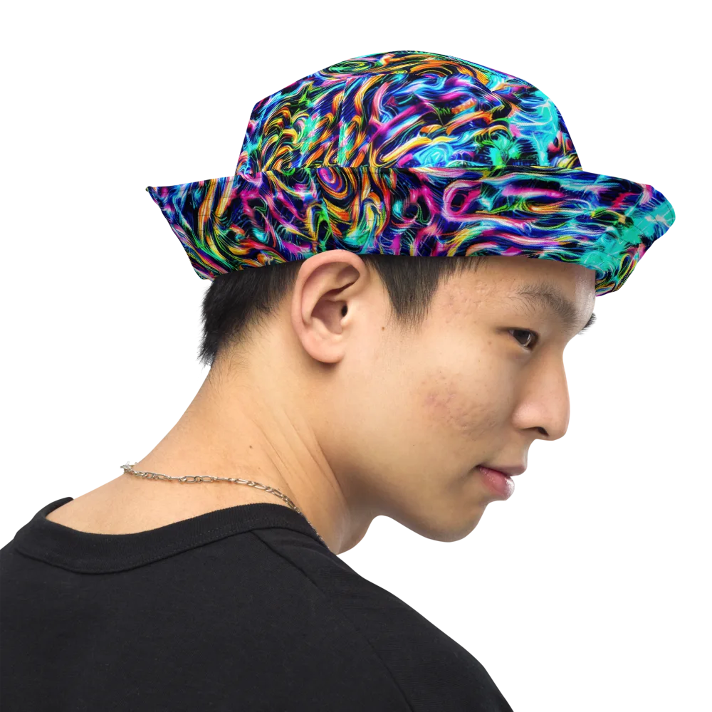 Fluorescent Torrent on Reversible Bucket Hat — Right Outside